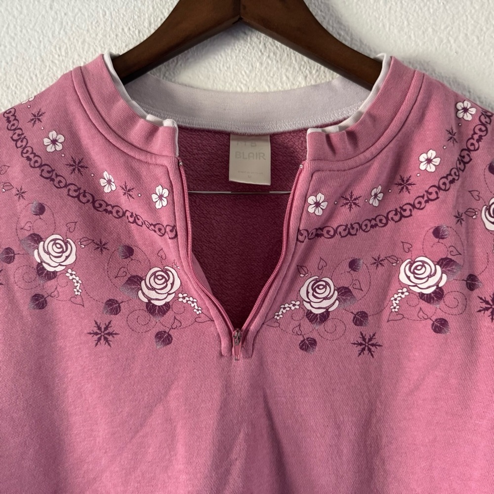 Blair Yoke Sweater Zip Cottagecore Coastal Grandma Chic Soft Girl Layers Medium - Picture 3 of 10